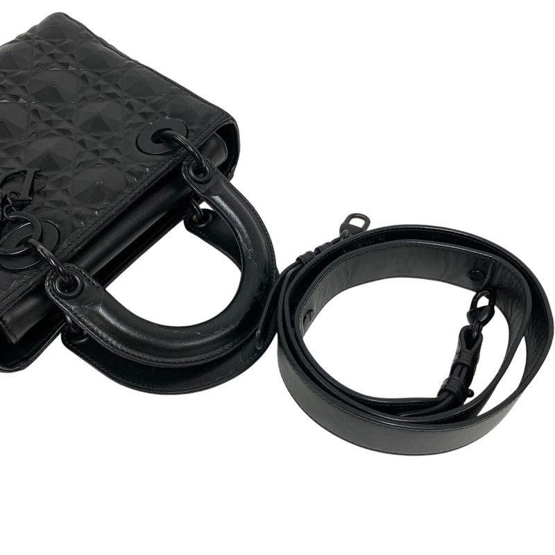 Christian DIOR Diamond Cannage 2WAY Shoulder Bag Handbag Bag Cabasn Brand Black