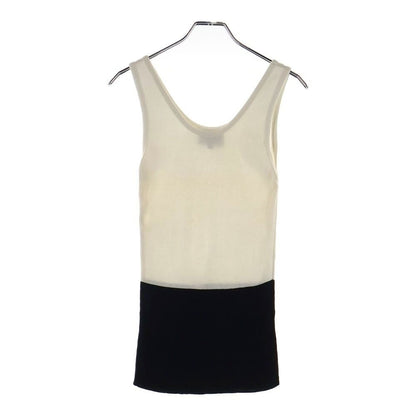 Chanel Bicolor Rib Knit Mini Dress White Black