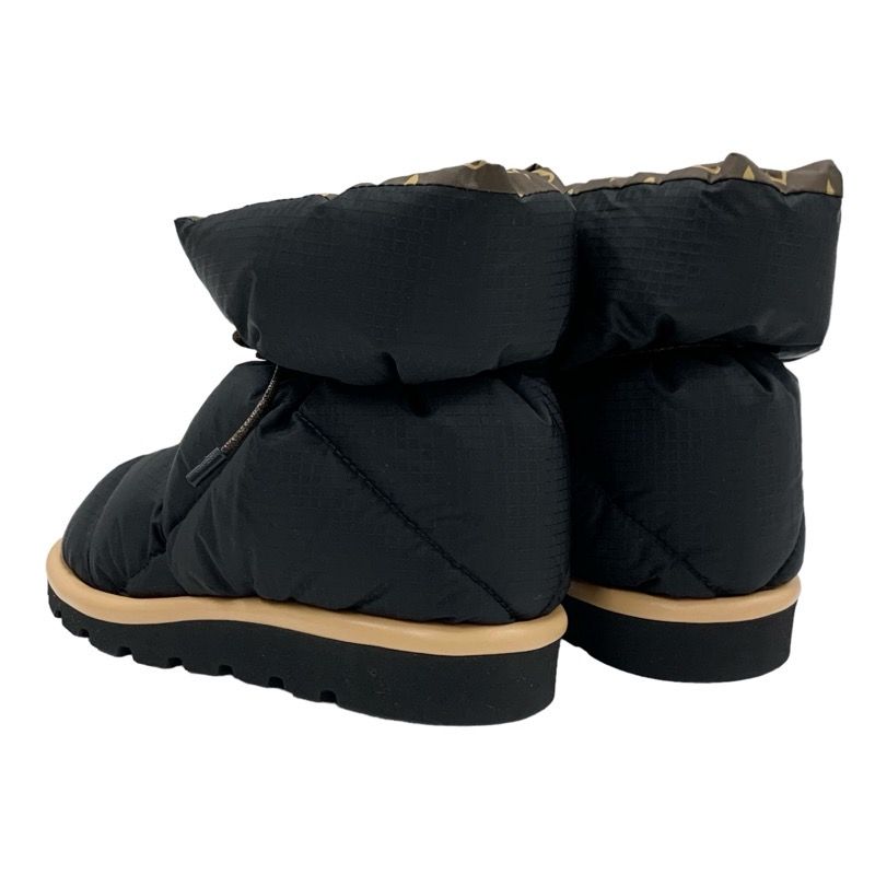 Louis Vuitton Pillow Line Monogram Boots Short Boots Shoes Nylon Black Brown