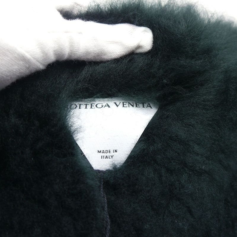 Bottega Veneta Sheer Ring Fur Scarf 649394 Dark Green