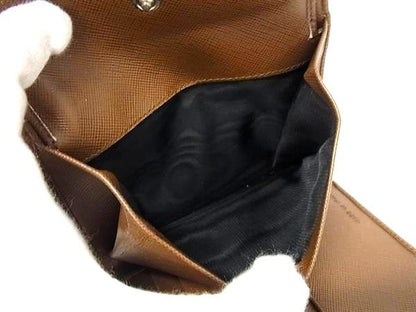 Prada M170a Saffiano Leather Trifold Wallet Coin Purse Coin Purse