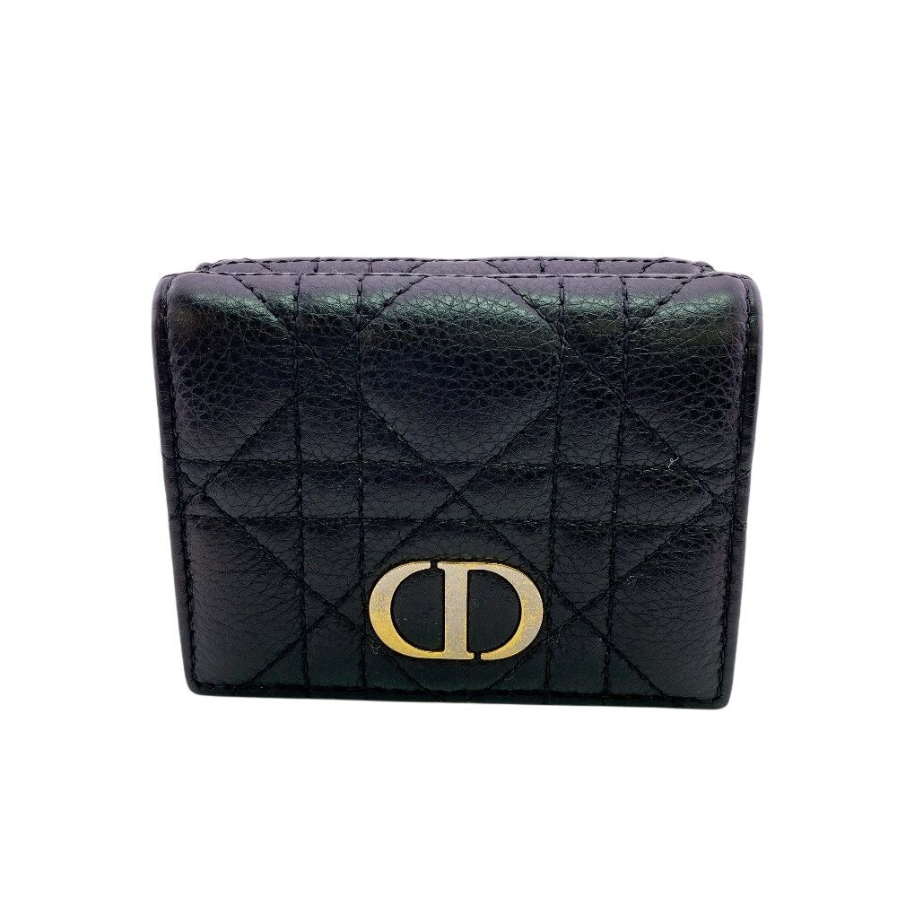 Dior Compact Wallet Lotus Lambskin Trifold Handbag
