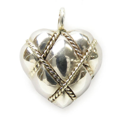 Tiffany & Co Pendant Top Chain Cross Quilted Heart Star Ring Silver 18K