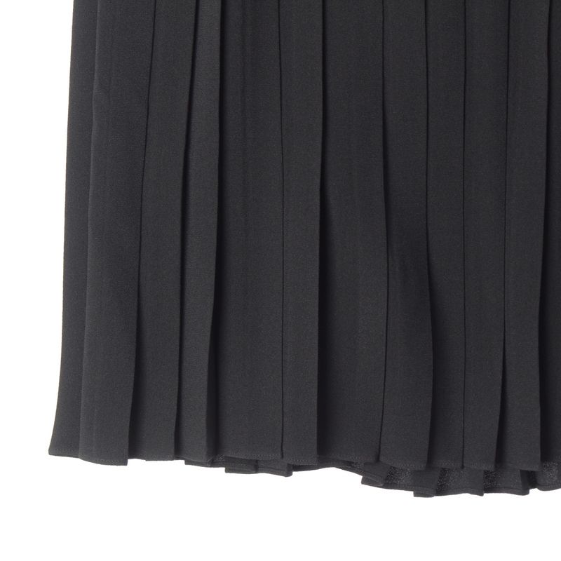 Celine 20SS Acetate Rayon Pleated Skirt 2j144865c Black 40