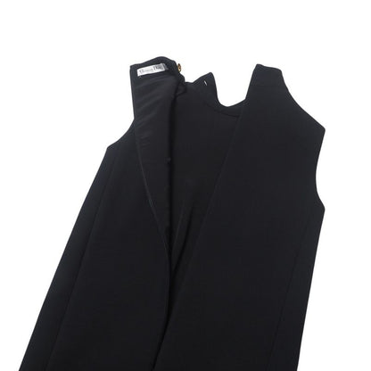 Christian DIOR Dress Size 38 CD Logo Button Sleeveless Dress Made In Italy