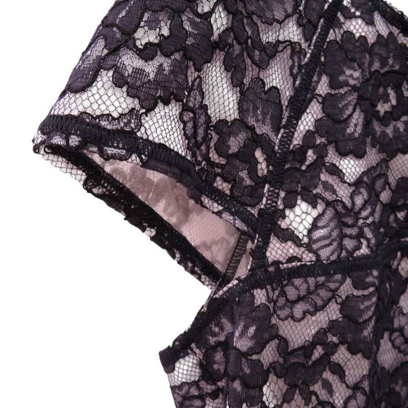 Chanel Camellia Lace Floral Short Sleeve Blouse Cut And Sewn Size 36 P47412w0543