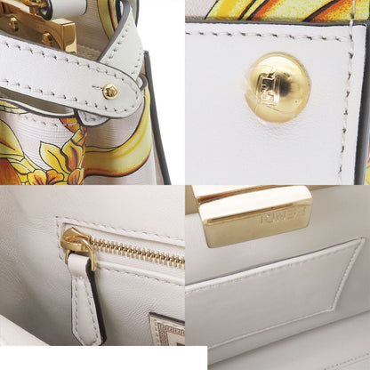 Fendi Peekaboo Mini White Leather Fendace 2-Way Shoulder Bag — view 7