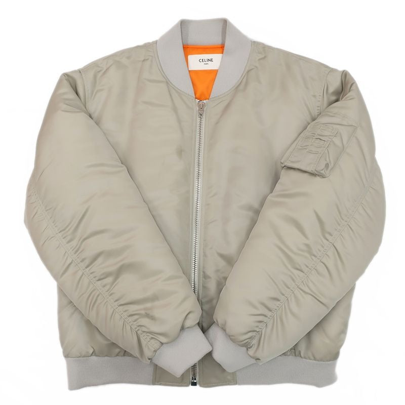 Celine Bomba Jacket Light Gray Beige 54 Nylon Apparel Clothing