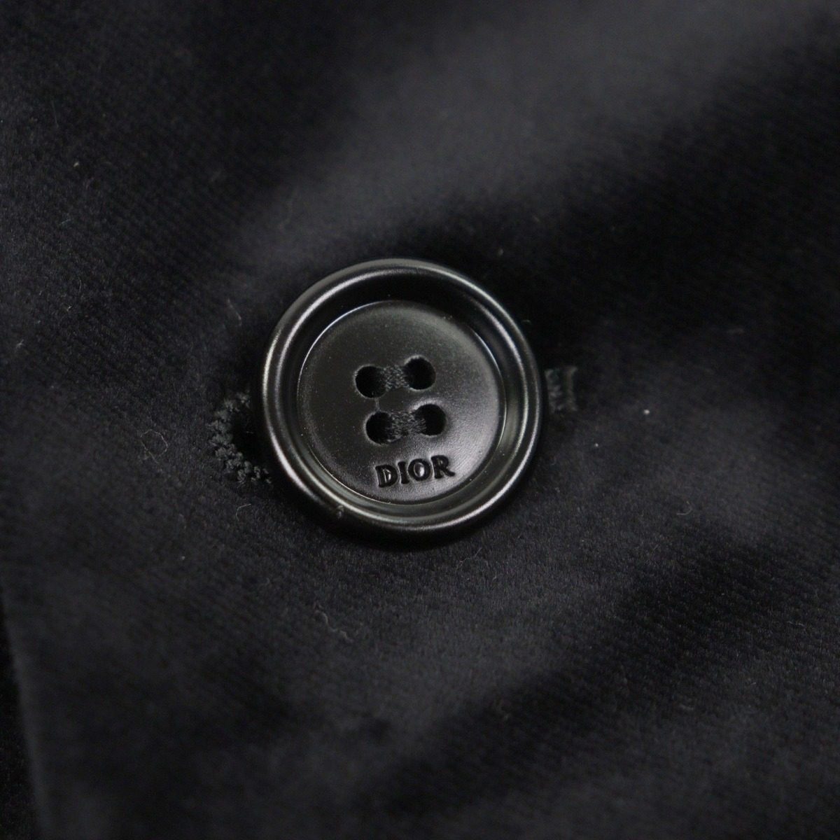 Dior Homme Logo Button Velour Single Jacket Tailored Black 46 — view 5