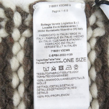 Bottega Veneta 2022 718051 Thick Wool Knit Scarf Brown Genuine