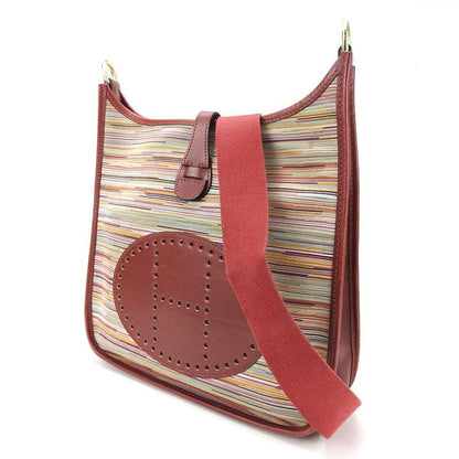 Hermes Shoulder Bag Shoulder Evelyne 1PM □F Engraved Vibrato Bordeaux Leather