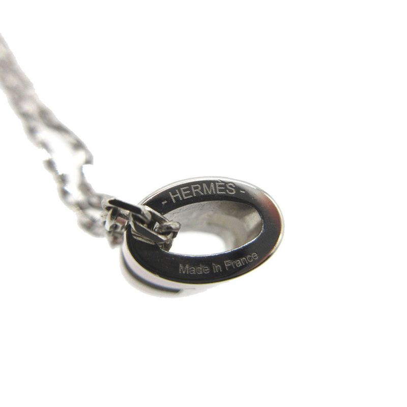 Hermes Pop Ash Mini Necklace Metal Pink/silver 1635 Hermes