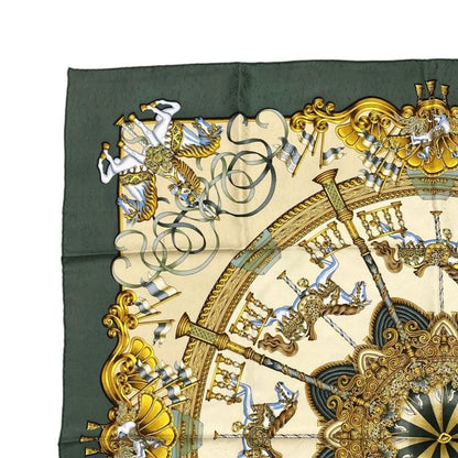 4156 Hermes Silk Scarf Carre 90 Luna Park Merry-Go-Round Amusement Park