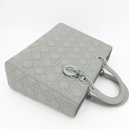 Christian DIOR Lady Dior Cannage Large Leather 2WAY Handbag