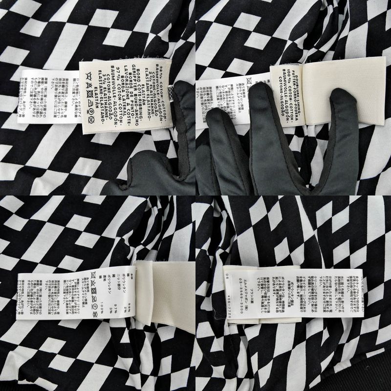Hermes Zip Up Blouson Jacket 38 Size Black White Outerwear - Women's