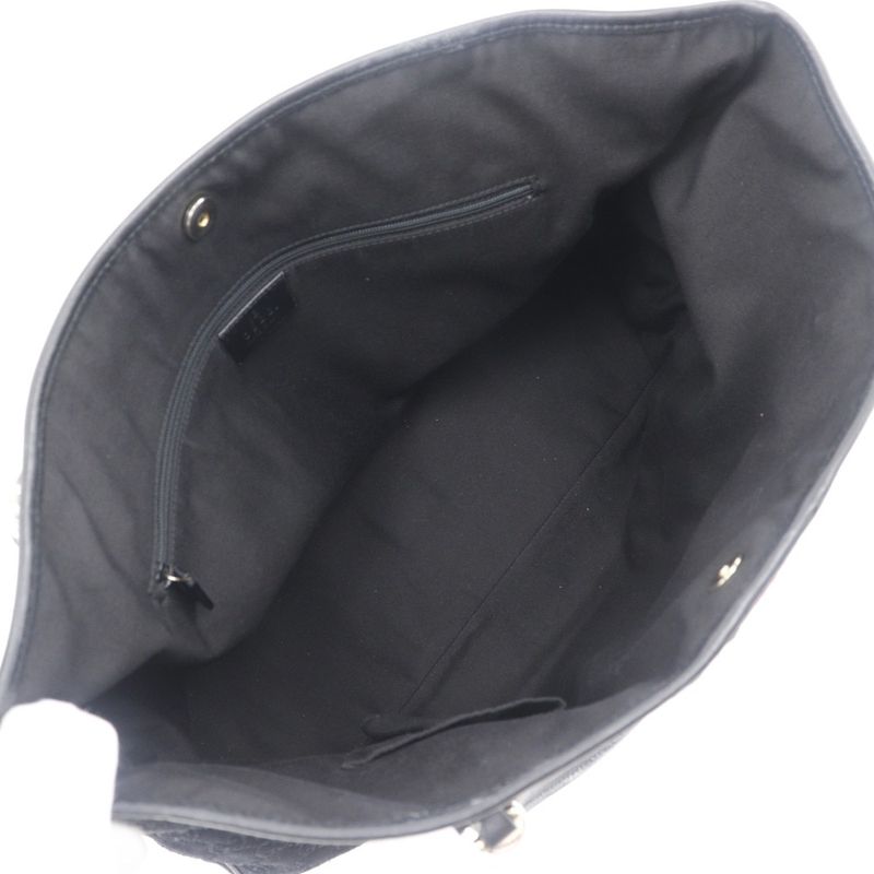 Gucci GG Sherry Line 162160 Suede Black Unisex Tote Bag