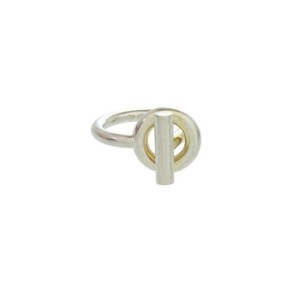 Hermes Echape Size 54 Silver 925 Ring 1257