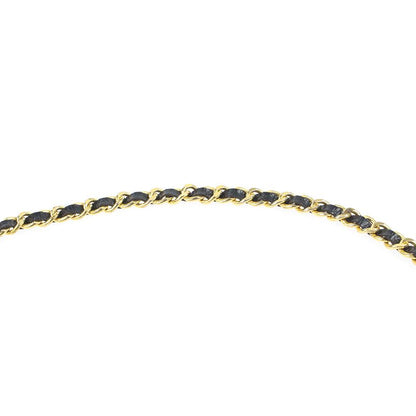 Chanel Belt Lion Chain Leather Gold X Black