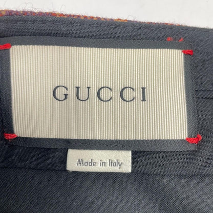 Gucci Red Purple All Over Pattern Jacquard Pants 46 — view 3