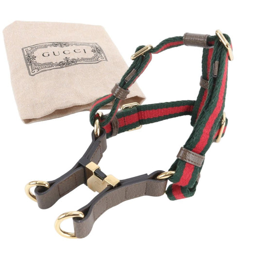Gucci Sherry Line Pet Harness Adjustable Dog Equipment Torso Walking Outing