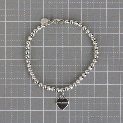Tiffany & Co Heart Ball Chain Bracelet AG 925 E1696