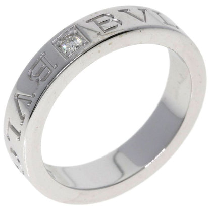 Bvlgari Bulgari Double Logo 1P Diamond Ring And Ring 18K White Gold Ladies