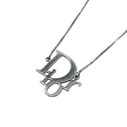 Christian DIOR Necklace With Logo Motif Logo Motif Silver