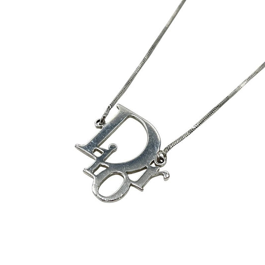 Christian DIOR Necklace With Logo Motif Logo Motif Silver