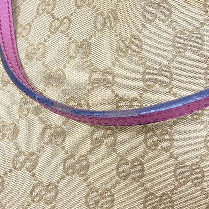 Gucci Handbag GG Pattern/bree 353120 Dark Brown/beige/purple Leather