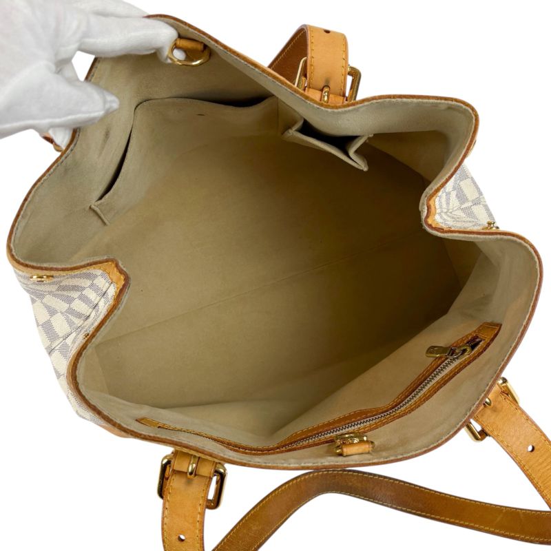 Louis Vuitton Damier Azure Leather Hampstead PM Tote Bag Shoulder Bag Shoulder