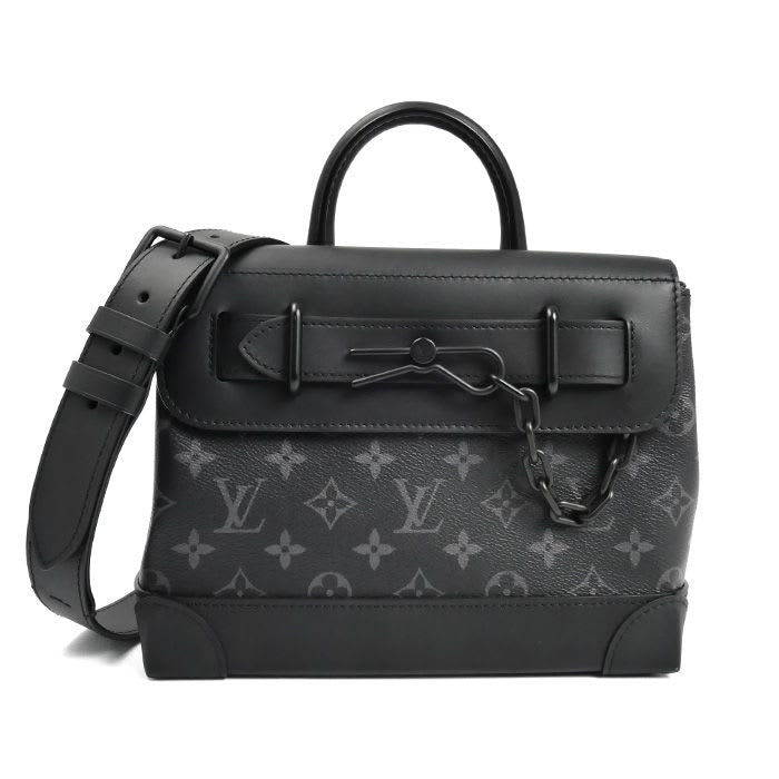 Louis Vuitton Steamer PM 2-Way Shoulder Bag Monogram Eclipse Black IC