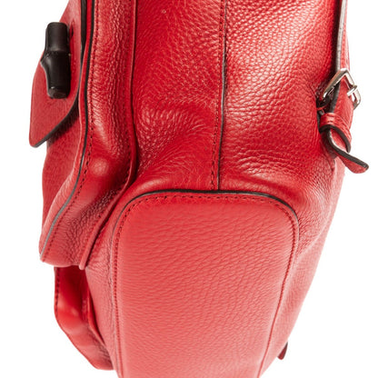 Gucci Bamboo Backpack Tassel Red Grain Leather — view 8
