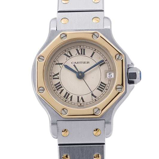 Cartier Santos Octagon SM Watch Ivory Dial Quartz