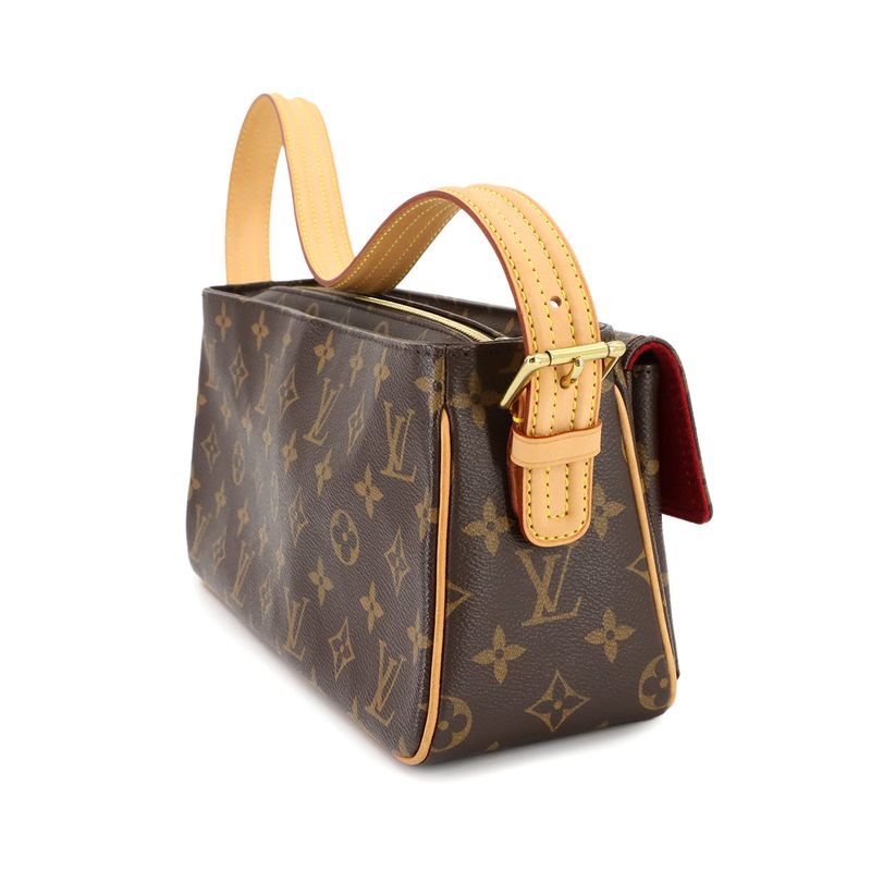 Louis Vuitton Monogram Vivacite MM Shoulder Bag Brown M51164 Gold Hardware