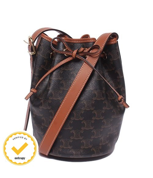 Celine Shoulder Bag Crossbody Drawstring Triomphe