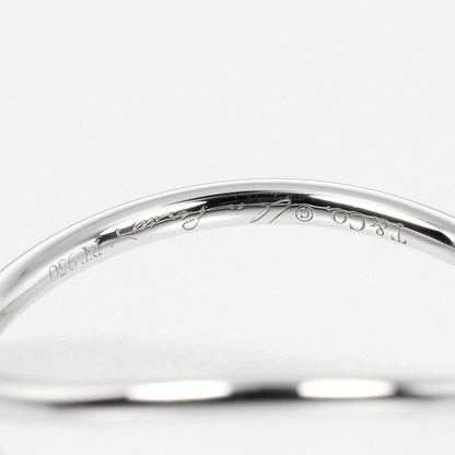 Tiffany & Co Wave Single Row Pt950platinum × Diamond #6 Ladies 1.4g Ring