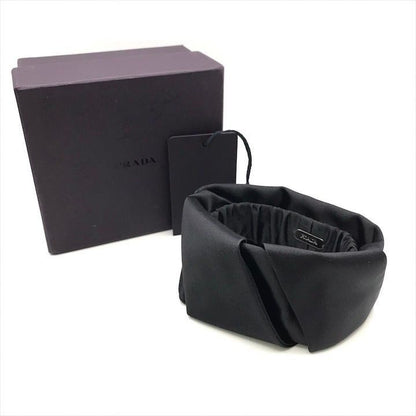Prada Satin Scrunchie Hair Tie Black