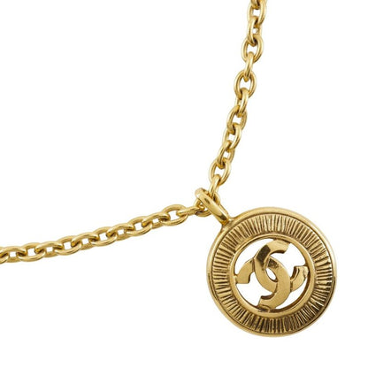 Chanel Coco Mark Vintage Gold Plated Ladies 20.8g Necklace