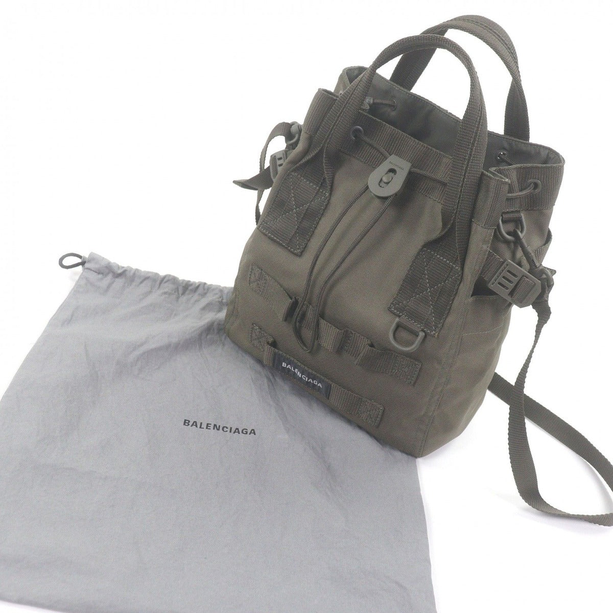 Balenciaga Army Recycled Polyamide 2-Way Shoulder Bag Khaki — view 2