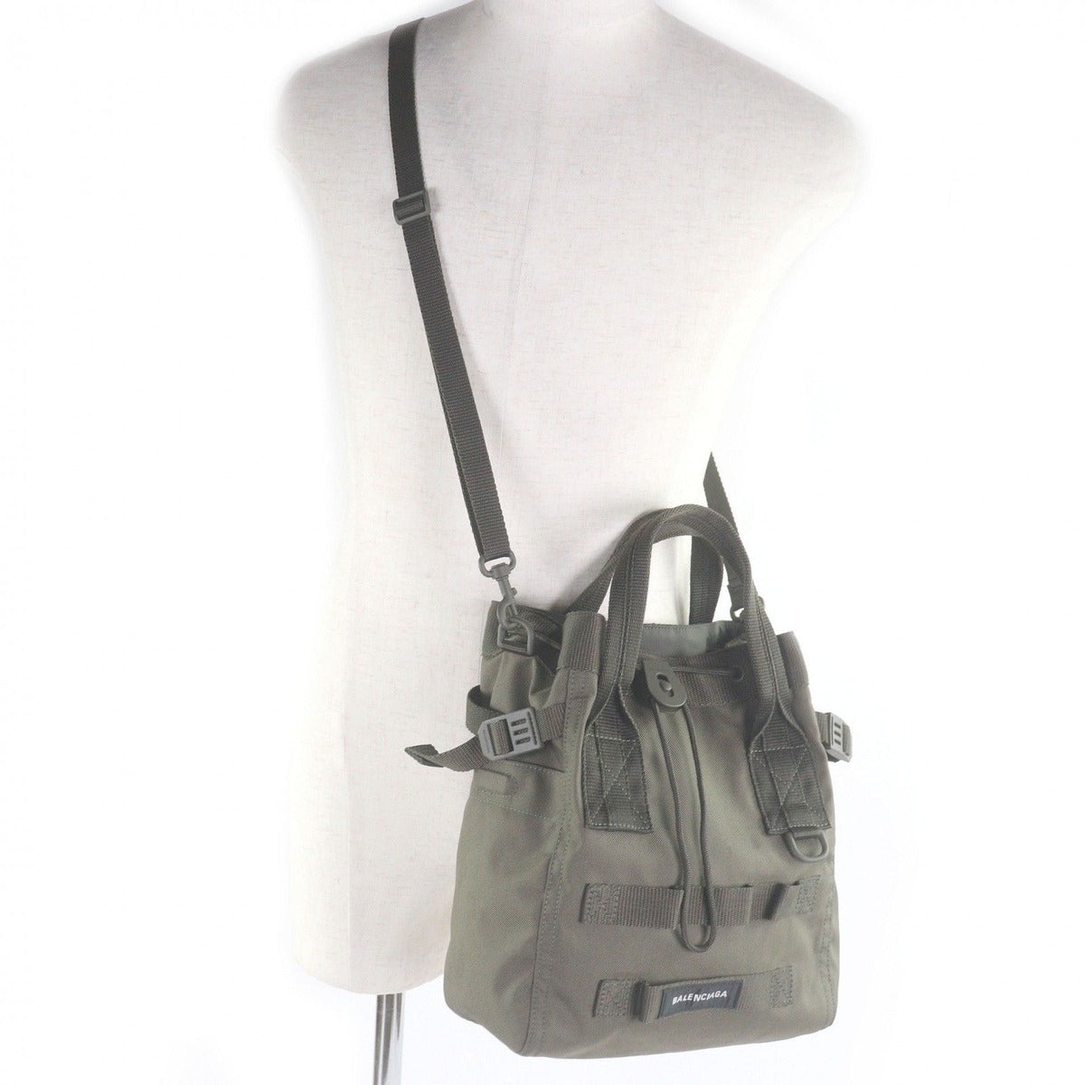 Balenciaga Army Recycled Polyamide 2-Way Shoulder Bag Khaki — view 3