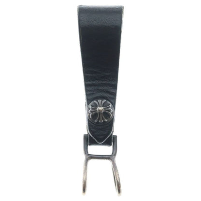 Chrome Hearts Belt Loop Cross Ball Button Leather Silver Black