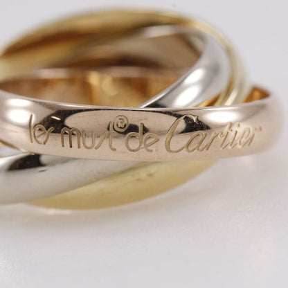 Cartier Trinity 18K Gold (yg×pg×wg) No 10 Ladies 7.1g Ring