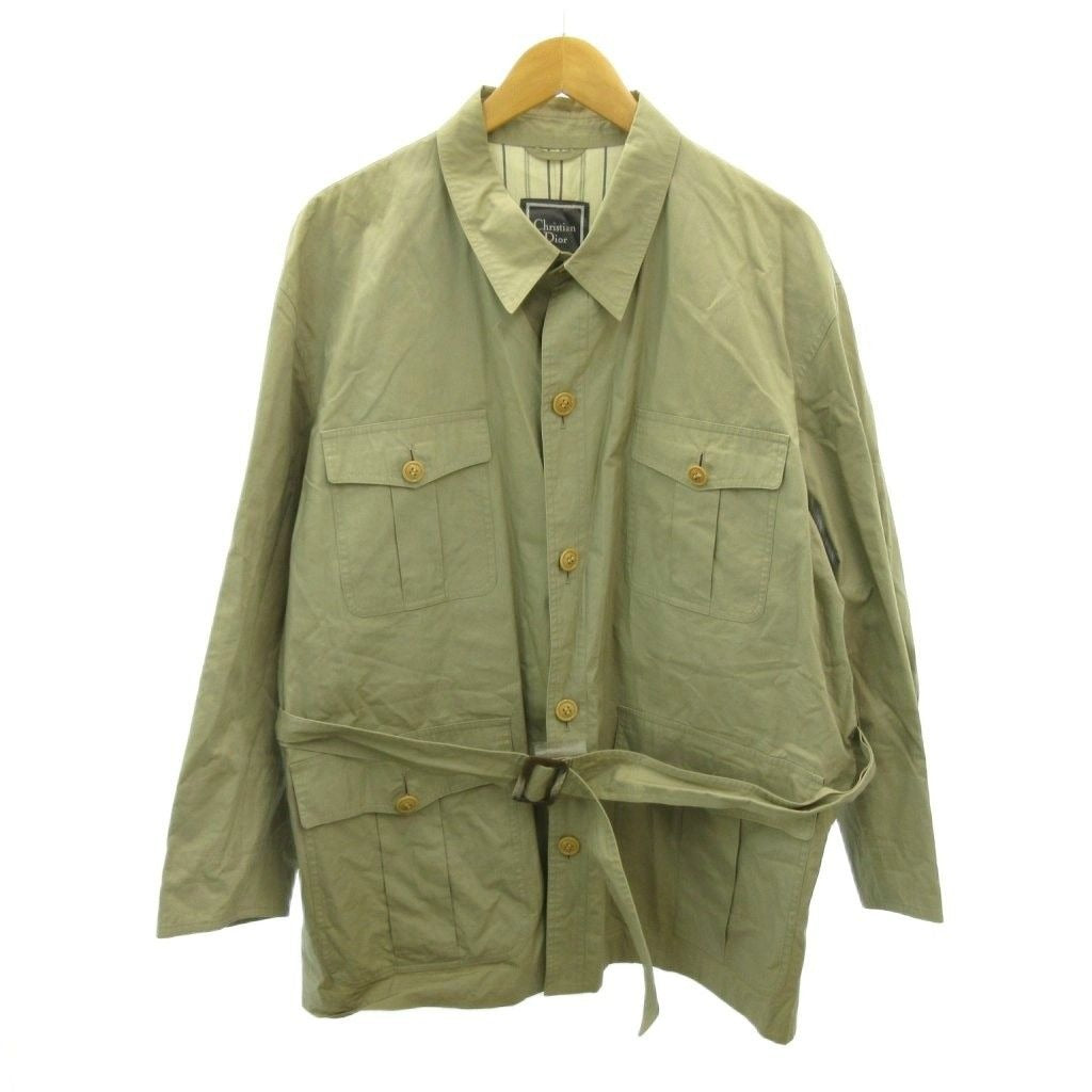 Dior Monsieur Vintage Stainless Steel Coat Spring Lining Stripe Mid