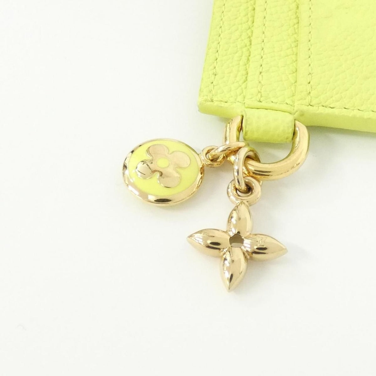 Louis Vuitton Monogram Empreinte Card Holder Lvcharm Case Zesty Lime — view 2