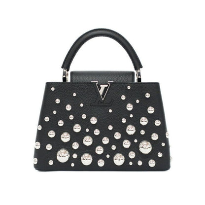 Louis Vuitton Yayoi Kusama LV YK Capucines MM Metal Dot Shoulder Bag 2-Way