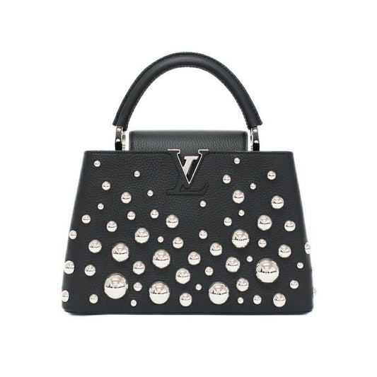 Louis Vuitton Yayoi Kusama LV YK Capucines MM Metal Dot Shoulder Bag 2-Way
