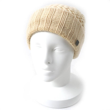 CHANEL Sports 100% Cashmere Coco Mark Plate Knit Hat Knit Cap