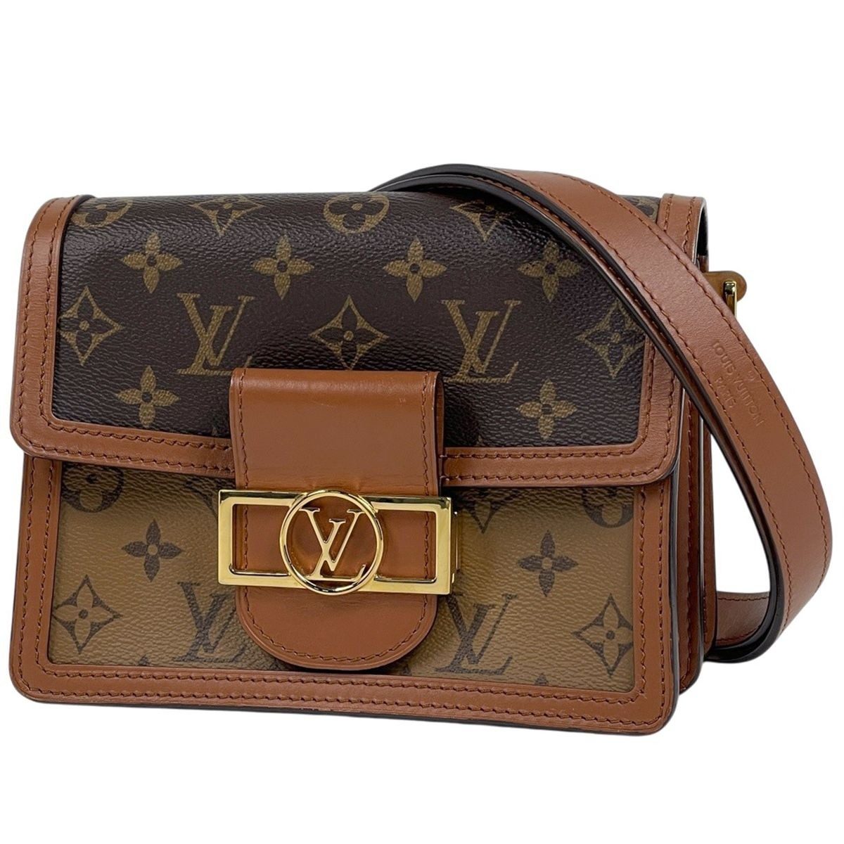 Louis Vuitton Dauphine Mini Crossbody Shoulder Bag Monogram Brown