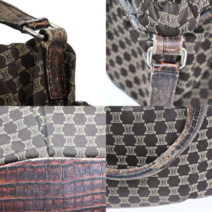 Celine Hand Shoulder Bag 2way Macadam Brown 62ka955