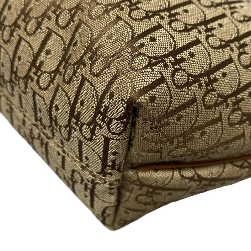 Dior/christian Dior Handbag Trotter Beige And Brown Mini Bag Leather